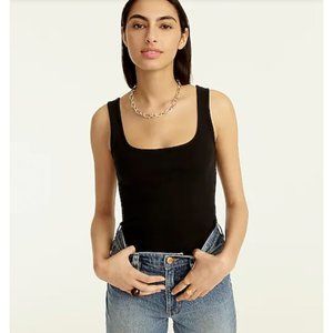 J Crew $40 Women's Black Perfect Fit Shelf Bra Tank Top Size XXL BF345
